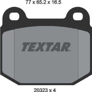 Textar 2032303 - Kit de plaquettes de frein, frein à disque cwaw.fr