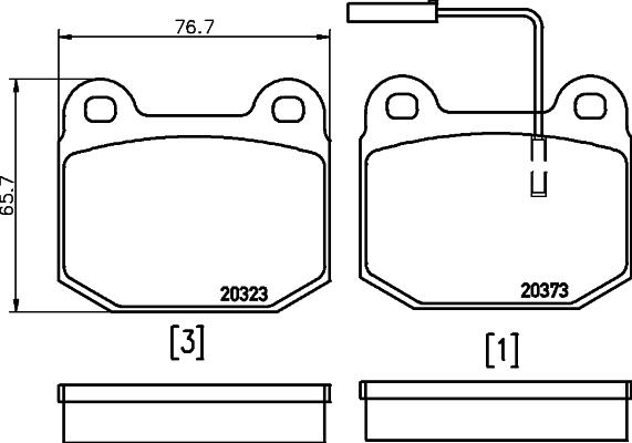 Textar 2037301 - Kit de plaquettes de frein, frein à disque cwaw.fr