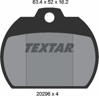 Textar 2029602 - Kit de plaquettes de frein, frein à disque cwaw.fr