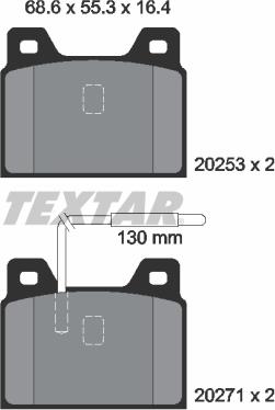 Textar 2025301 - Kit de plaquettes de frein, frein à disque cwaw.fr