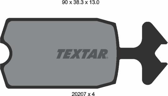 Textar 2020709 - Kit de plaquettes de frein, frein à disque cwaw.fr