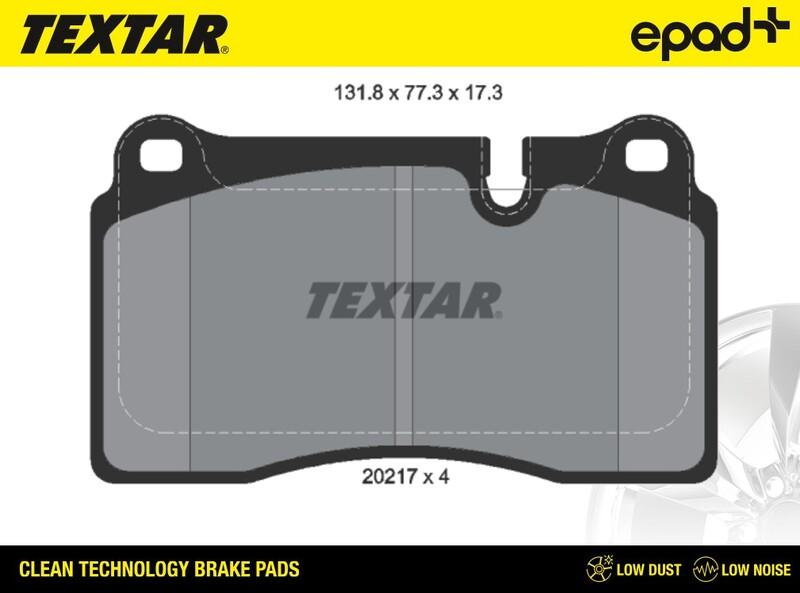 Textar 2021701CP - Kit de plaquettes de frein, frein à disque cwaw.fr