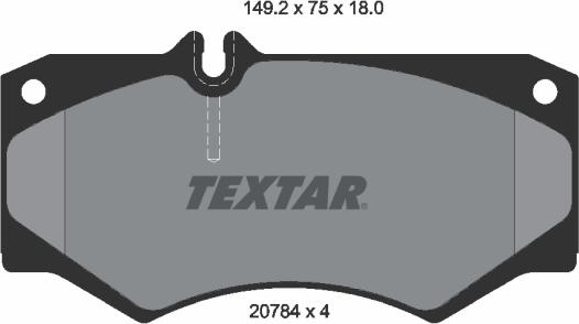 Textar 2078401 - Kit de plaquettes de frein, frein à disque cwaw.fr