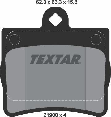 Textar 2190003 - Kit de plaquettes de frein, frein à disque cwaw.fr