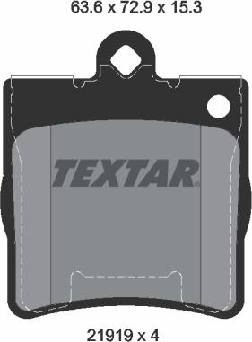 Textar 2191901 - Kit de plaquettes de frein, frein à disque cwaw.fr