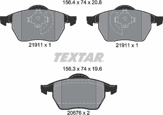 Textar 89012400 - Kit de freins, frein à disques cwaw.fr