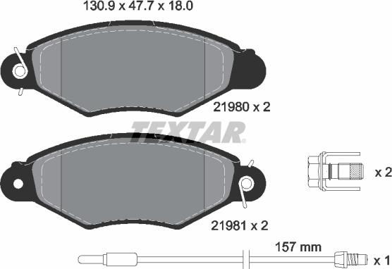 Textar 89004600 - Kit de freins, frein à disques cwaw.fr