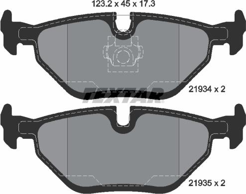 Textar 2193402 - Kit de plaquettes de frein, frein à disque cwaw.fr