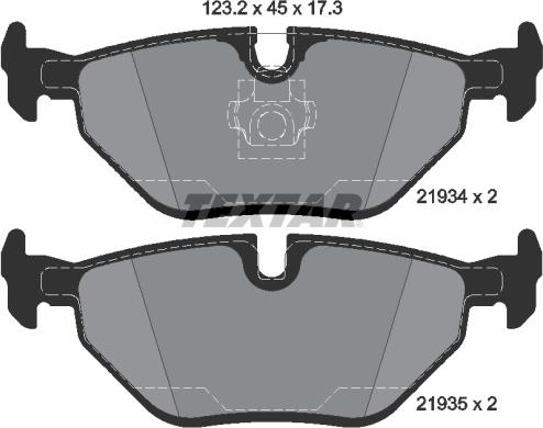 Textar 2193481 - Kit de plaquettes de frein, frein à disque cwaw.fr