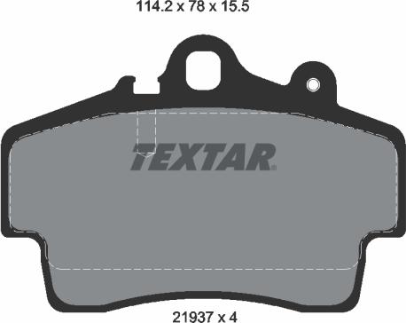 Textar 2193702 - Kit de plaquettes de frein, frein à disque cwaw.fr