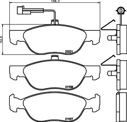 Textar 2192802 - Kit de plaquettes de frein, frein à disque cwaw.fr