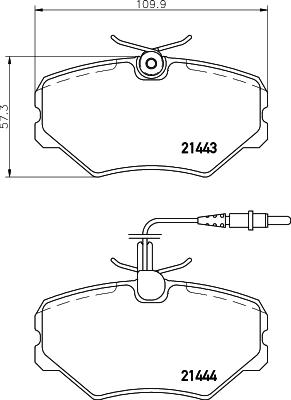 Textar 2144301 - Kit de plaquettes de frein, frein à disque cwaw.fr