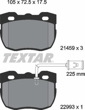 Textar 2145905 - Kit de plaquettes de frein, frein à disque cwaw.fr