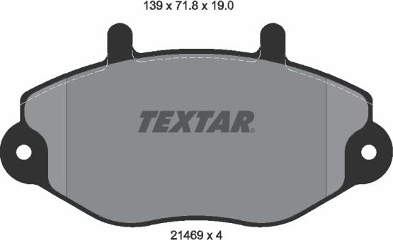 Textar 2146901 - Kit de plaquettes de frein, frein à disque cwaw.fr