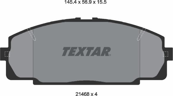 Textar 2146801 - Kit de plaquettes de frein, frein à disque cwaw.fr