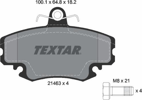 Textar 2146306 - Kit de plaquettes de frein, frein à disque cwaw.fr