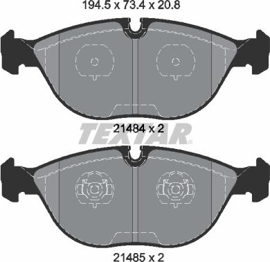 Textar 2148401 - Kit de plaquettes de frein, frein à disque cwaw.fr