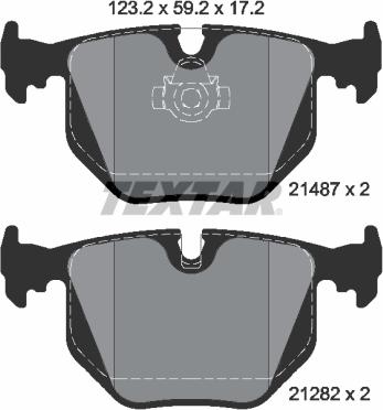 Textar 2148701 - Kit de plaquettes de frein, frein à disque cwaw.fr