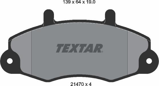 Textar 2147001 - Kit de plaquettes de frein, frein à disque cwaw.fr