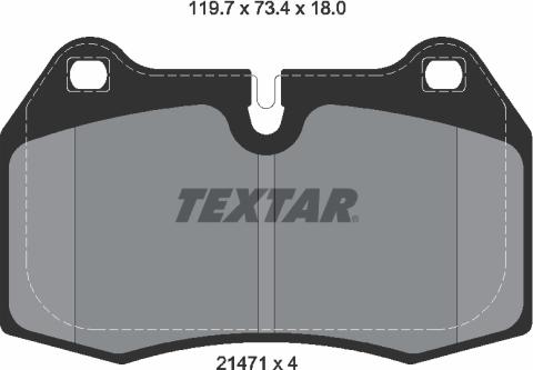 Textar 2147102 - Kit de plaquettes de frein, frein à disque cwaw.fr