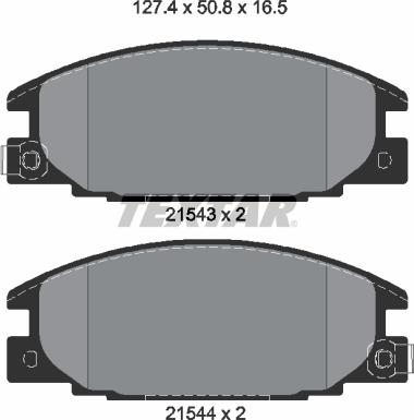 Textar 2154302 - Kit de plaquettes de frein, frein à disque cwaw.fr