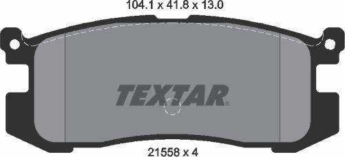 Textar 2155801 - Kit de plaquettes de frein, frein à disque cwaw.fr