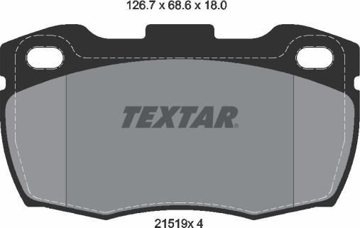 Textar 2151901 - Kit de plaquettes de frein, frein à disque cwaw.fr