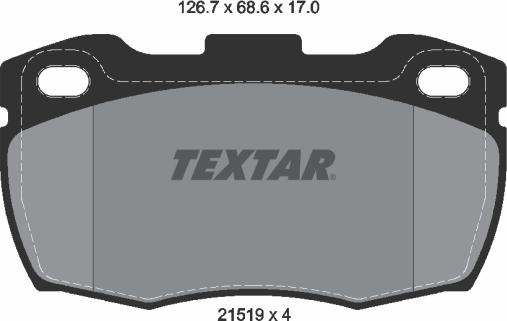 Textar 2151902 - Kit de plaquettes de frein, frein à disque cwaw.fr