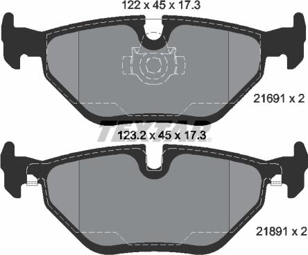 Textar 2169103 - Kit de plaquettes de frein, frein à disque cwaw.fr