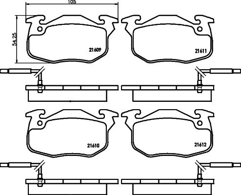 Textar 2160901 - Kit de plaquettes de frein, frein à disque cwaw.fr