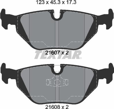 Textar 2160702 - Kit de plaquettes de frein, frein à disque cwaw.fr