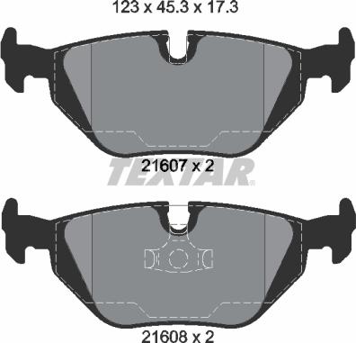 Textar 2160781 - Kit de plaquettes de frein, frein à disque cwaw.fr