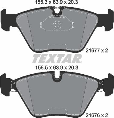 Textar 2167781 - Kit de plaquettes de frein, frein à disque cwaw.fr