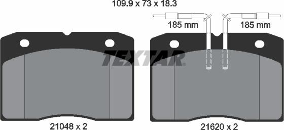 Textar 2104801 - Kit de plaquettes de frein, frein à disque cwaw.fr