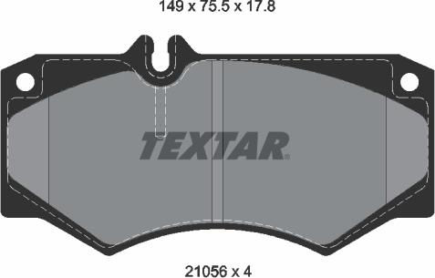 Textar 2105601 - Kit de plaquettes de frein, frein à disque cwaw.fr