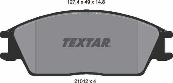 Textar 2101204 - Kit de plaquettes de frein, frein à disque cwaw.fr