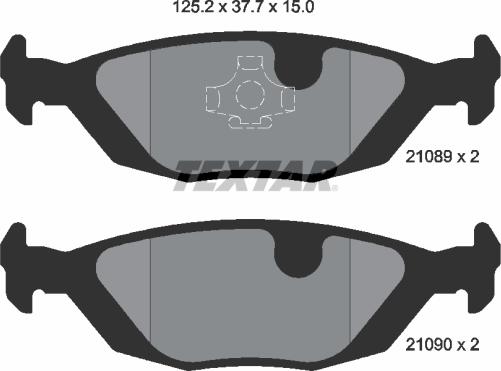 Textar 2108902 - Kit de plaquettes de frein, frein à disque cwaw.fr