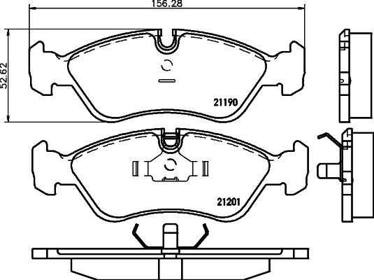 Textar 2119003 - Kit de plaquettes de frein, frein à disque cwaw.fr