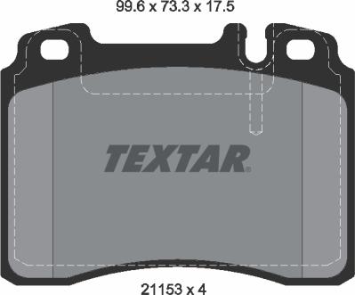 Textar 2115307 - Kit de plaquettes de frein, frein à disque cwaw.fr