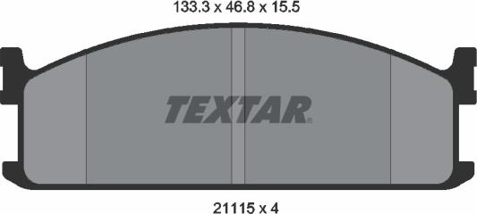 Textar 2111501 - Kit de plaquettes de frein, frein à disque cwaw.fr