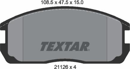 Textar 2112601 - Kit de plaquettes de frein, frein à disque cwaw.fr