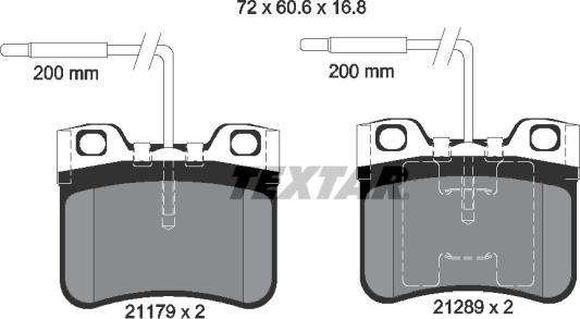 Textar 2117902 - Kit de plaquettes de frein, frein à disque cwaw.fr