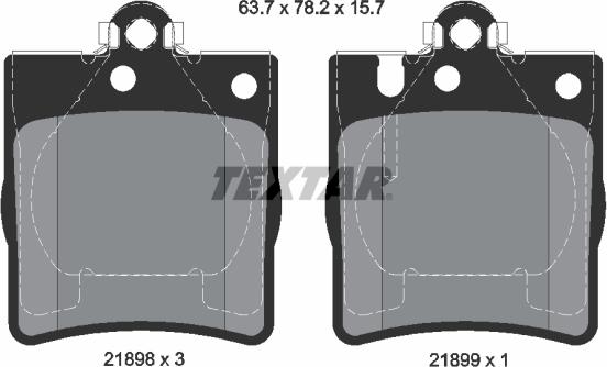 Textar 2189801 - Kit de plaquettes de frein, frein à disque cwaw.fr