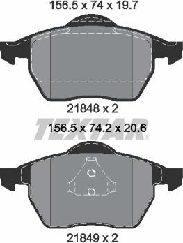 Textar 2184802 - Kit de plaquettes de frein, frein à disque cwaw.fr