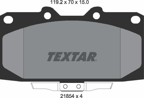 Textar 2185401 - Kit de plaquettes de frein, frein à disque cwaw.fr