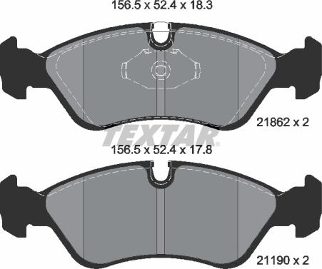 Textar 89003900 - Kit de freins, frein à disques cwaw.fr