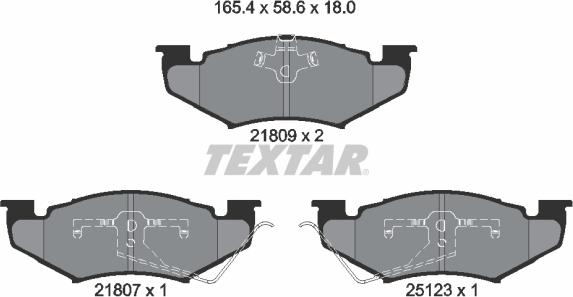 Textar 2180902 - Kit de plaquettes de frein, frein à disque cwaw.fr