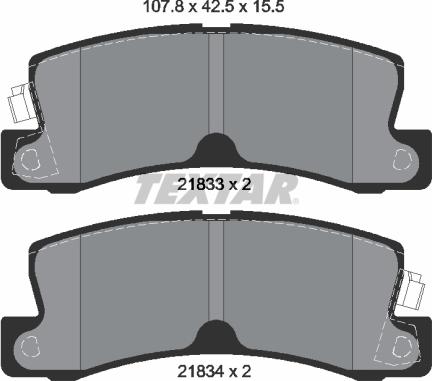 Textar 2183301 - Kit de plaquettes de frein, frein à disque cwaw.fr