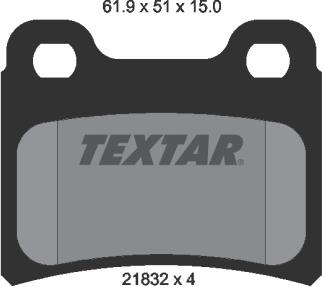 Textar 2183201 - Kit de plaquettes de frein, frein à disque cwaw.fr