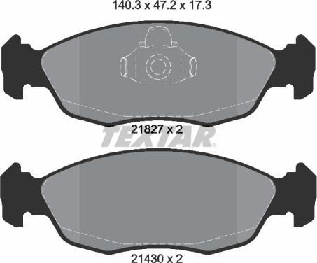 Textar 2182702 - Kit de plaquettes de frein, frein à disque cwaw.fr